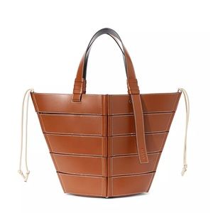 STAUD Diamond Leather Tote Bag